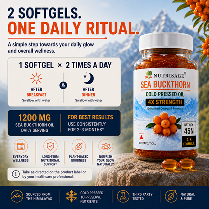 Nutrisage Seabuckthorn Capsules 4X Strength