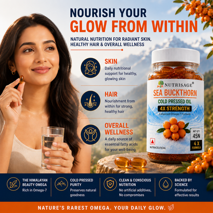 Nutrisage Seabuckthorn Capsules 4X Strength