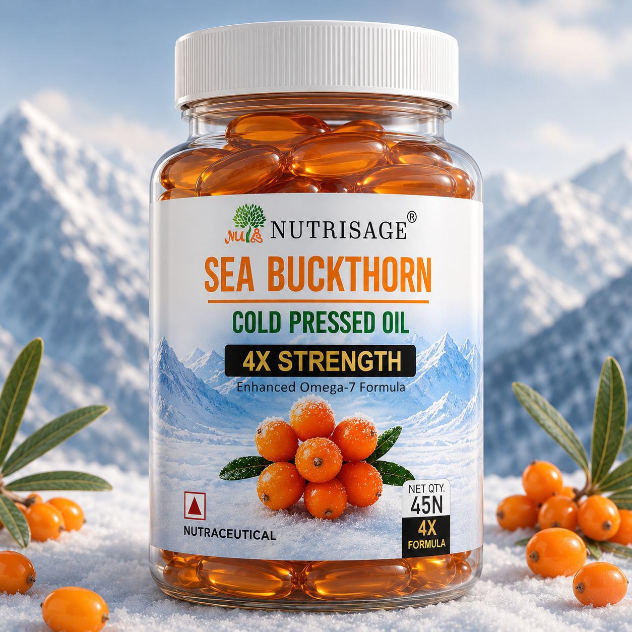 Nutrisage Seabuckthorn Capsules 4X Strength