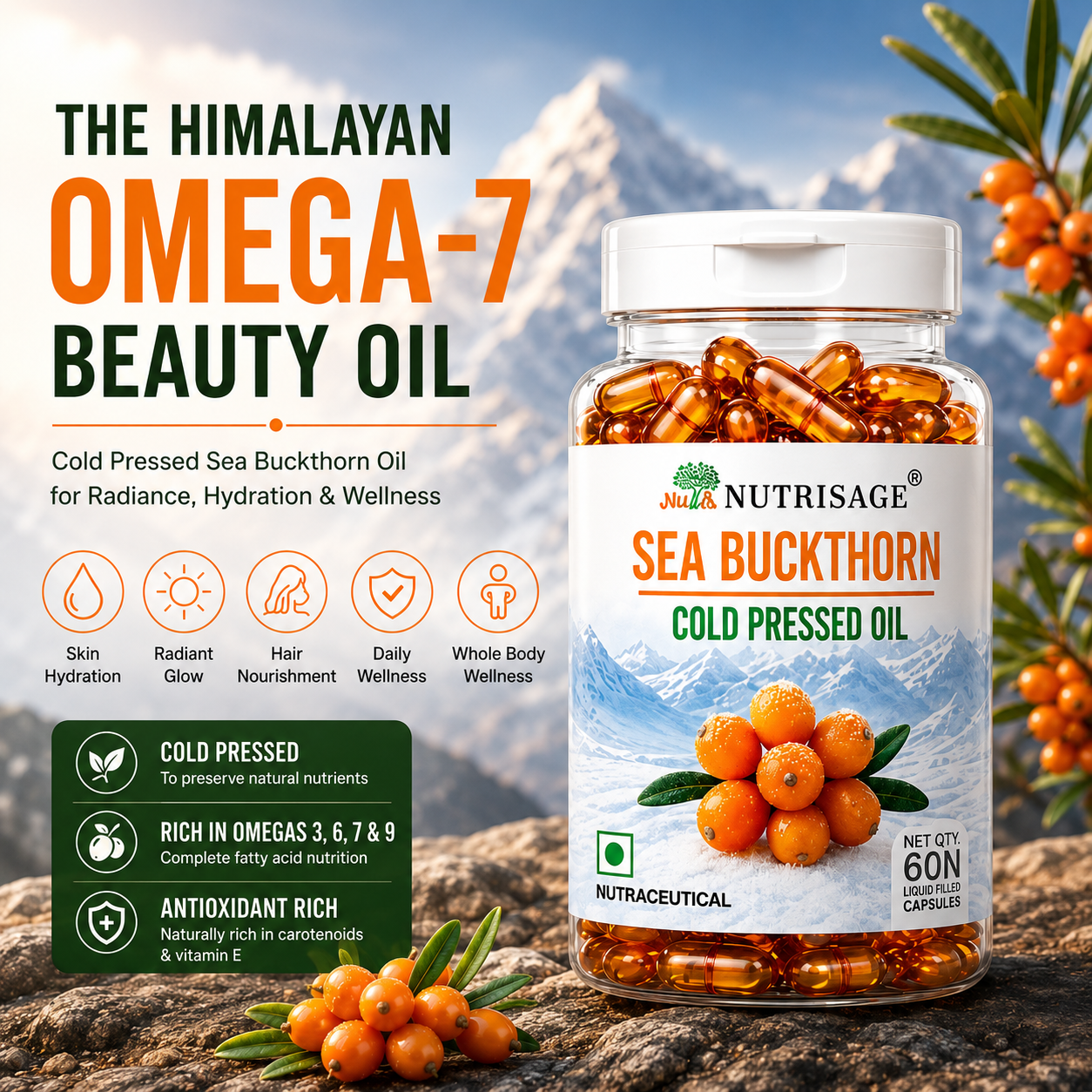 Nutrisage Sea Buckthorn Capsules