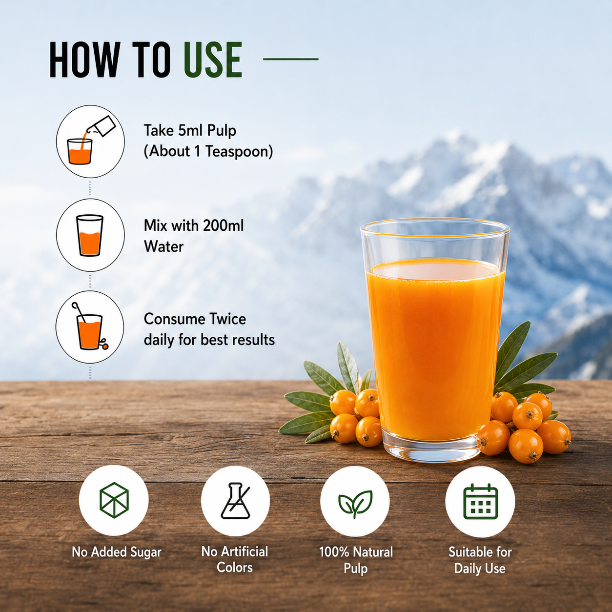 Nutrisage Seabuckthorn Pulp Concentrate Juice