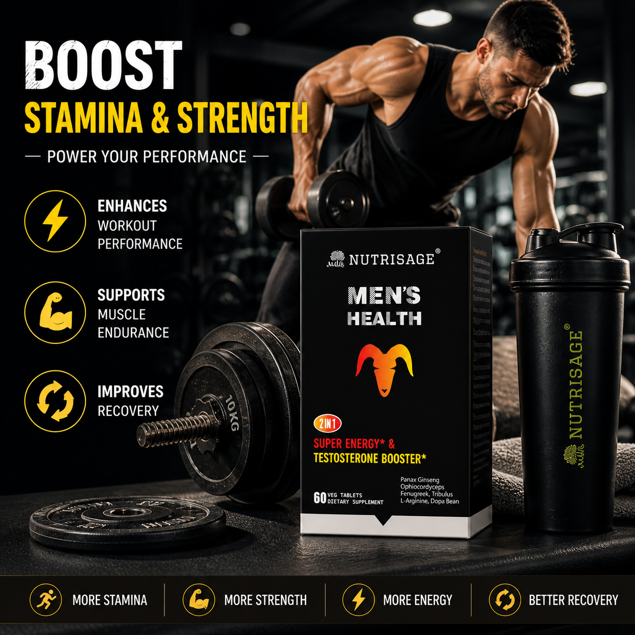 Nutrisage Men Health 2 in 1 Testobooster
