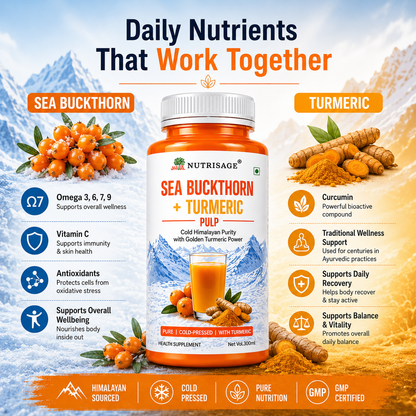 Nutrisage Seabuckthorn & Turmeric Pulp Juice