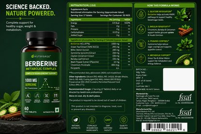 Nutrisage Berberine Metabolic Complex
