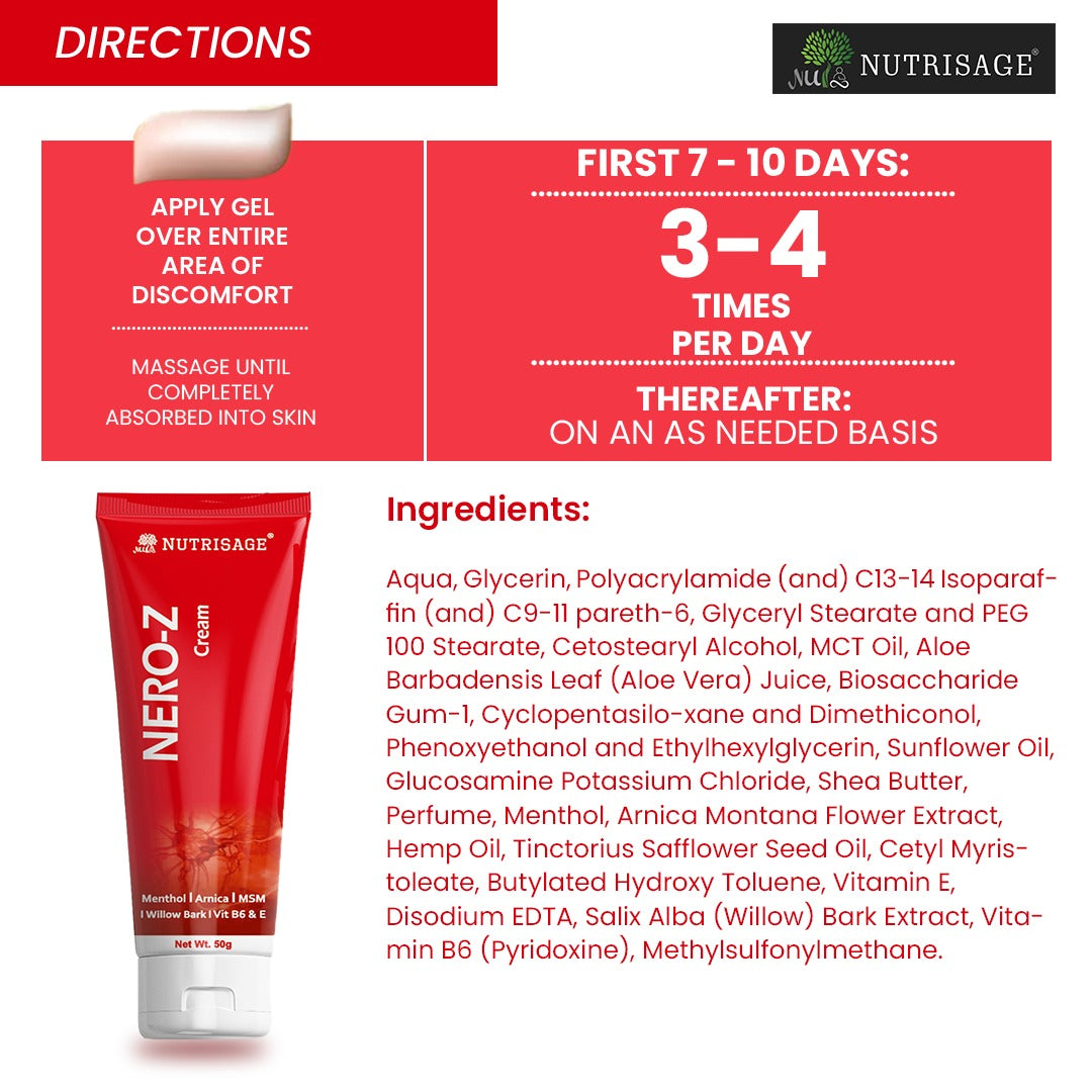 Nutrisage NERO-Z Neuropathy Nerve Relief Cream