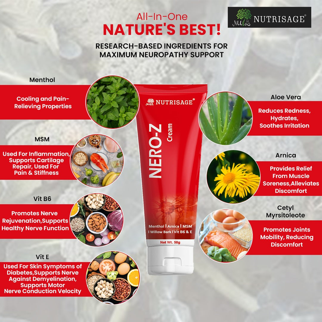 Nutrisage NERO-Z Neuropathy Nerve Relief Cream